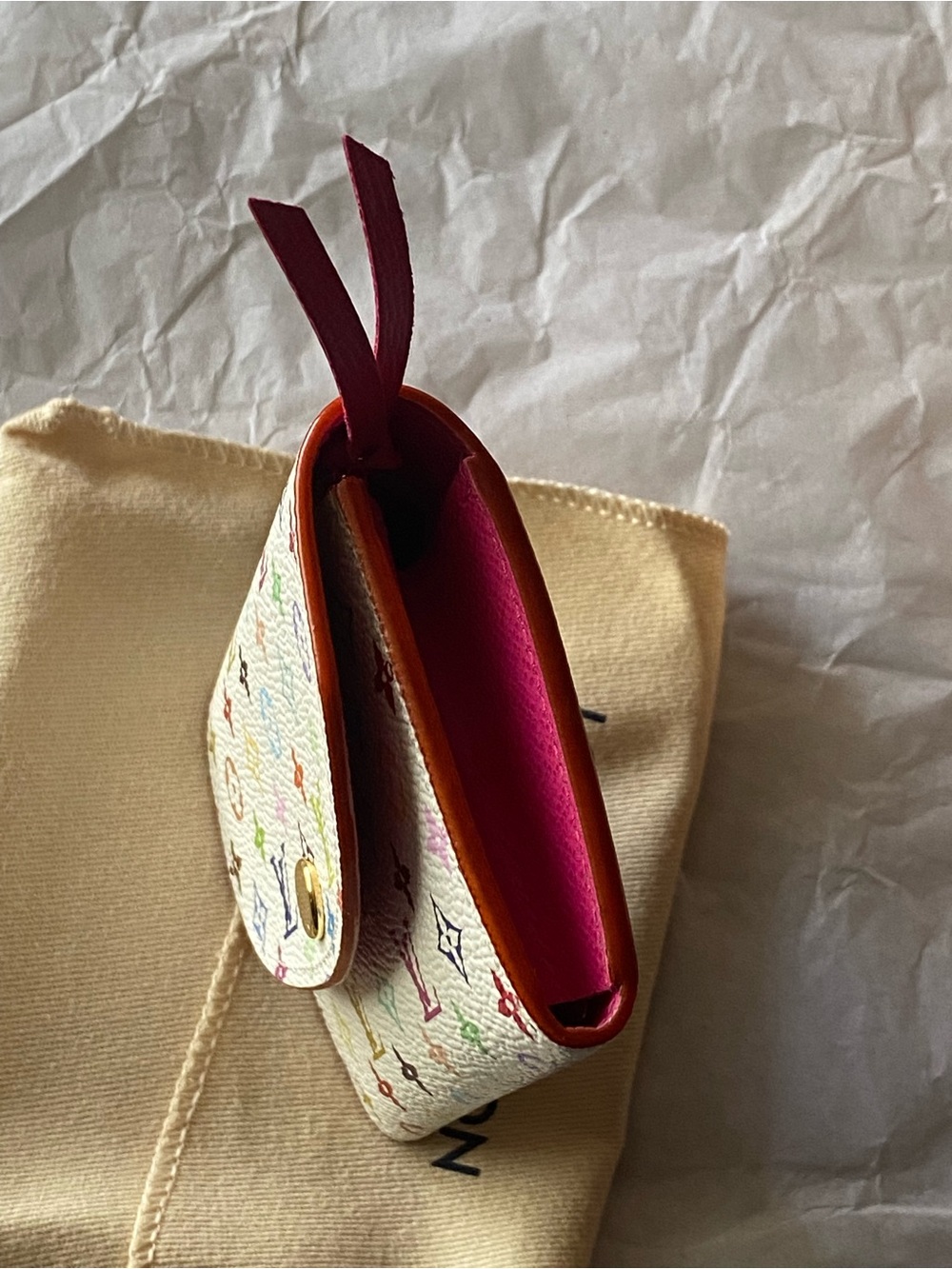 Authentic new LV X TM Monogram Multicolor Rosalie Coin Purse White Kawaii Pink - Picture 9 of 16